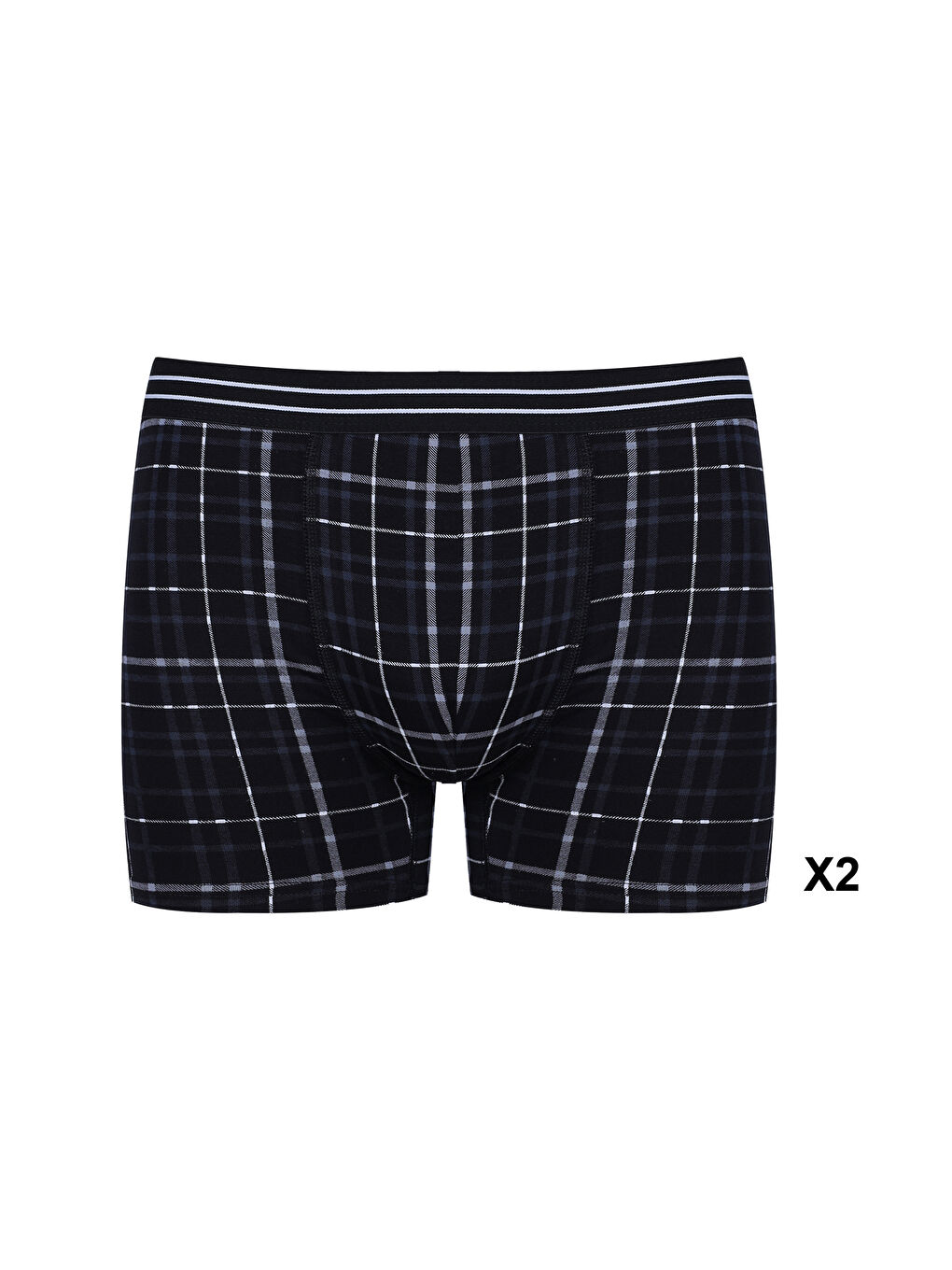 Siyah Erkek 6'lı Pamuklu Elastanlı Boxer-1