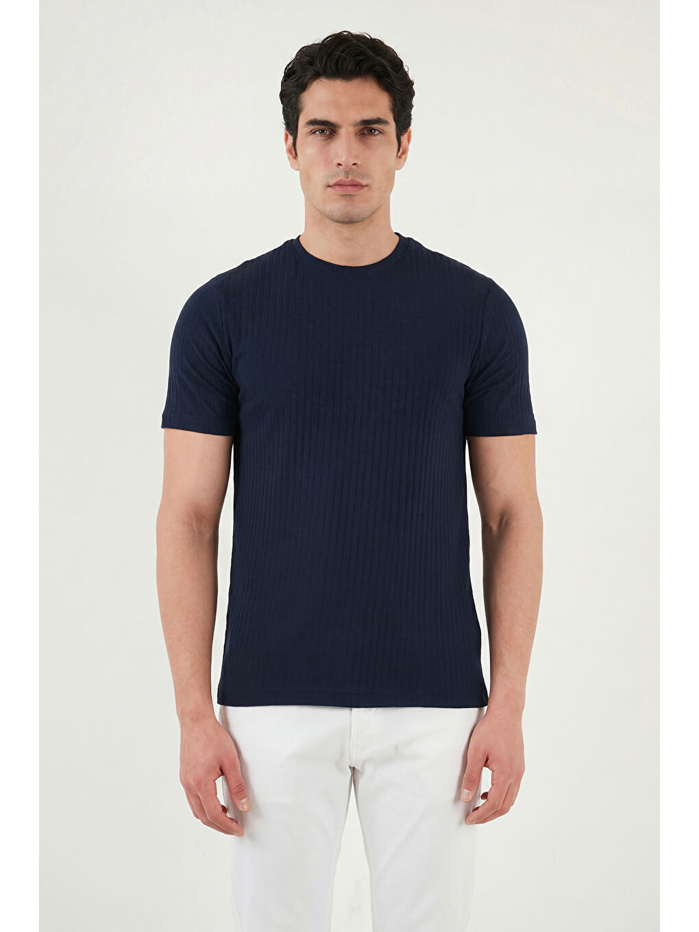 İndigo Pamuklu Regular Fit Bisiklet Yaka T Shirt 5904068-1