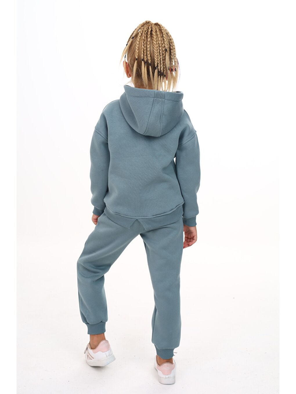 Mavi Kız Çocuk Nakışlı Eşofman Takım-5