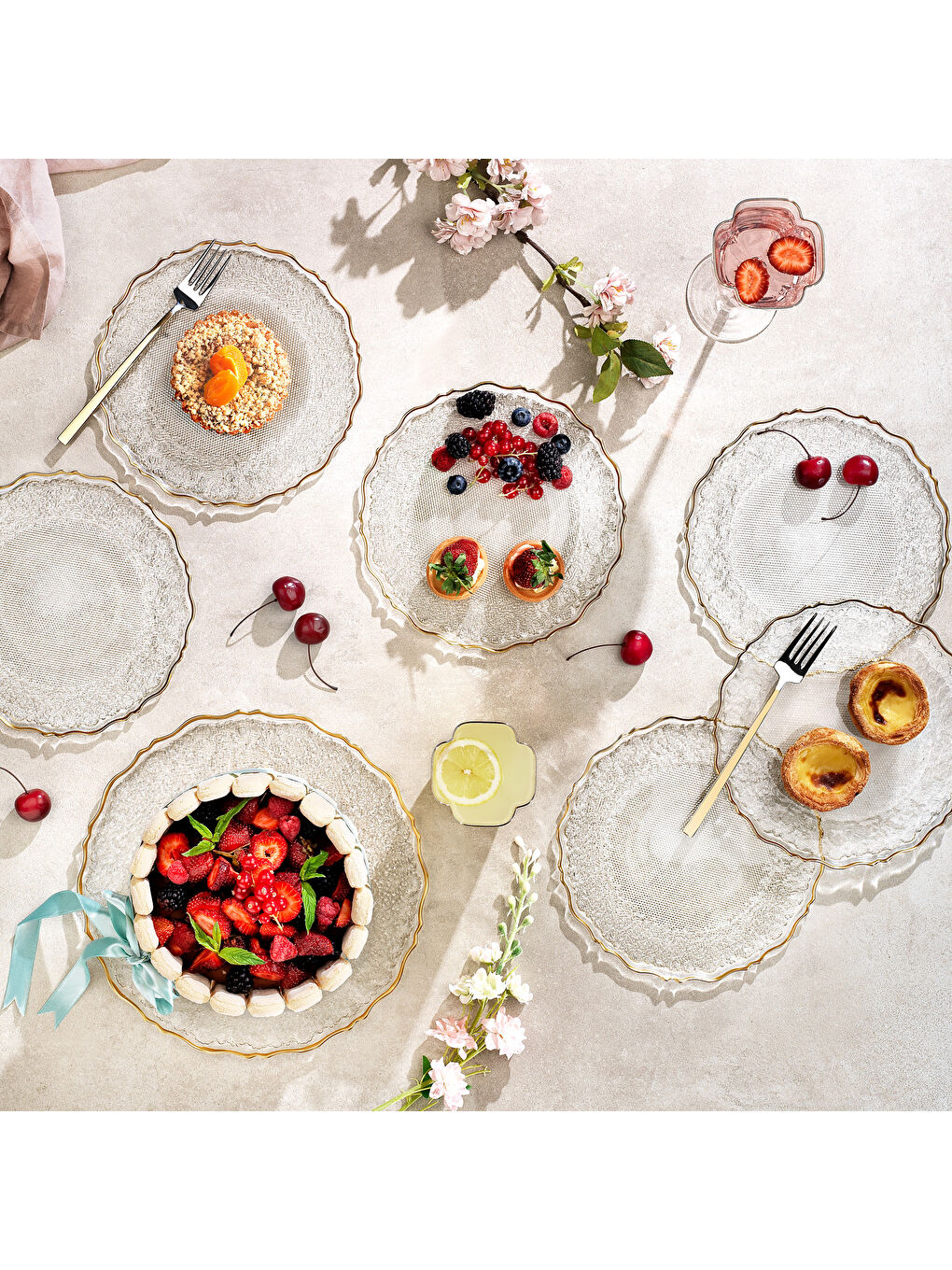 Renksiz Gossip Pasta Seti-7 Parça-1