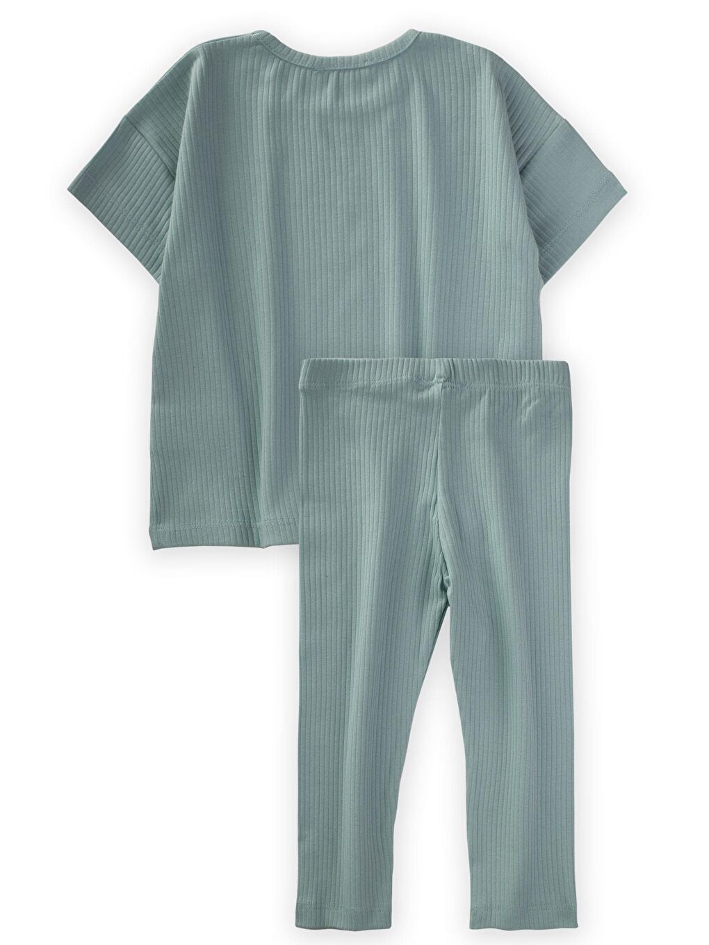 Taş İşlemeli Fitilli Taytlı Takım 2-7 Yaş Mint Yeşili-2