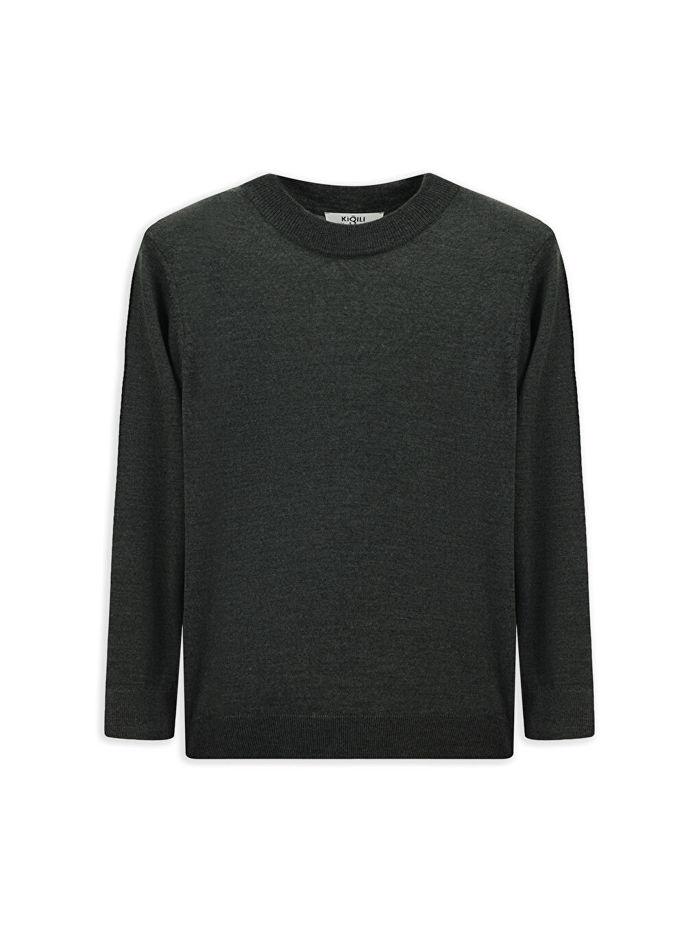 Antrasit Yarım Balıkçı Yaka Regular Fit Yünlü Triko Kazak