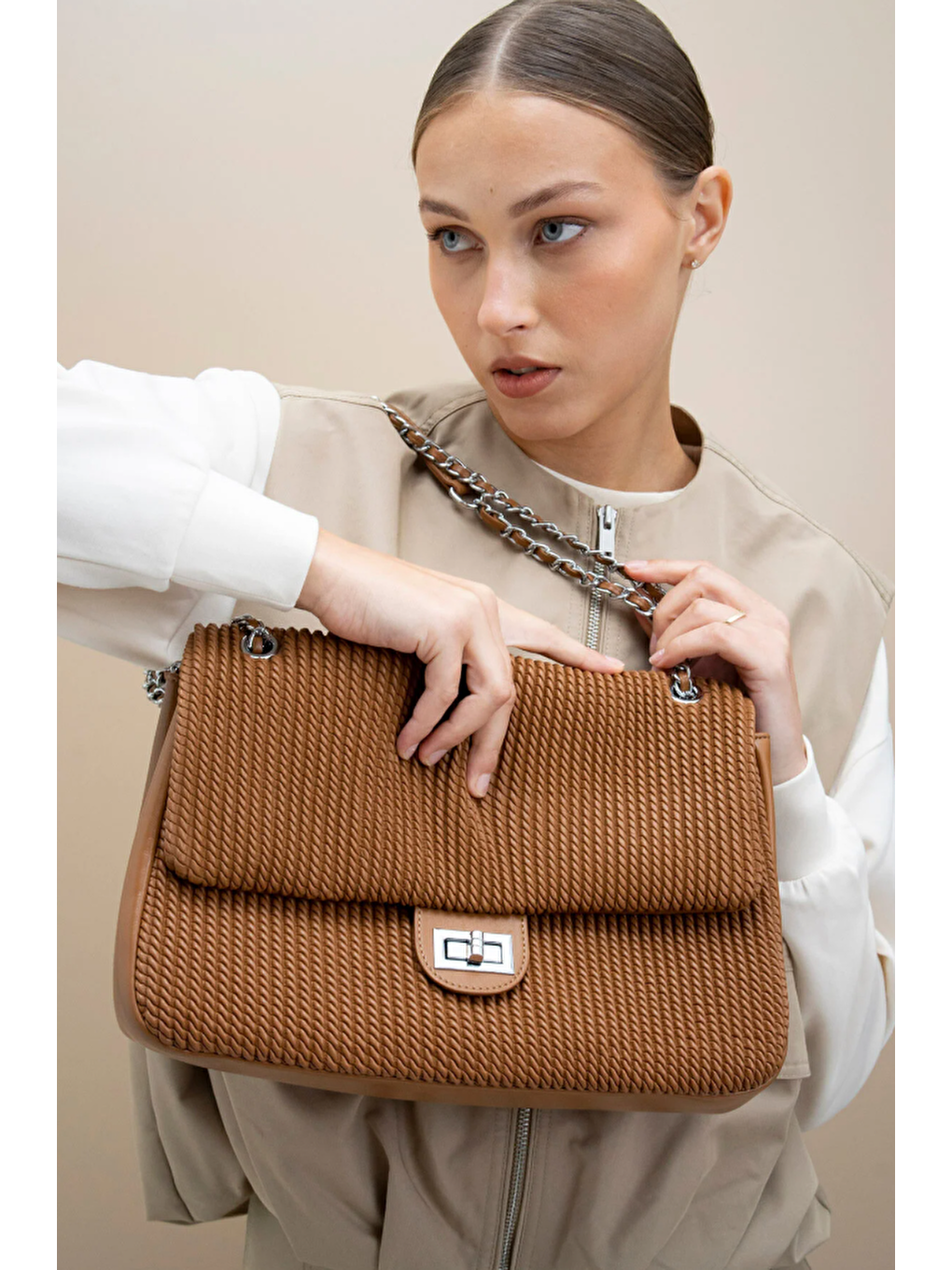 Kahverengi Kadın Omuz Çantası BYN2283-4