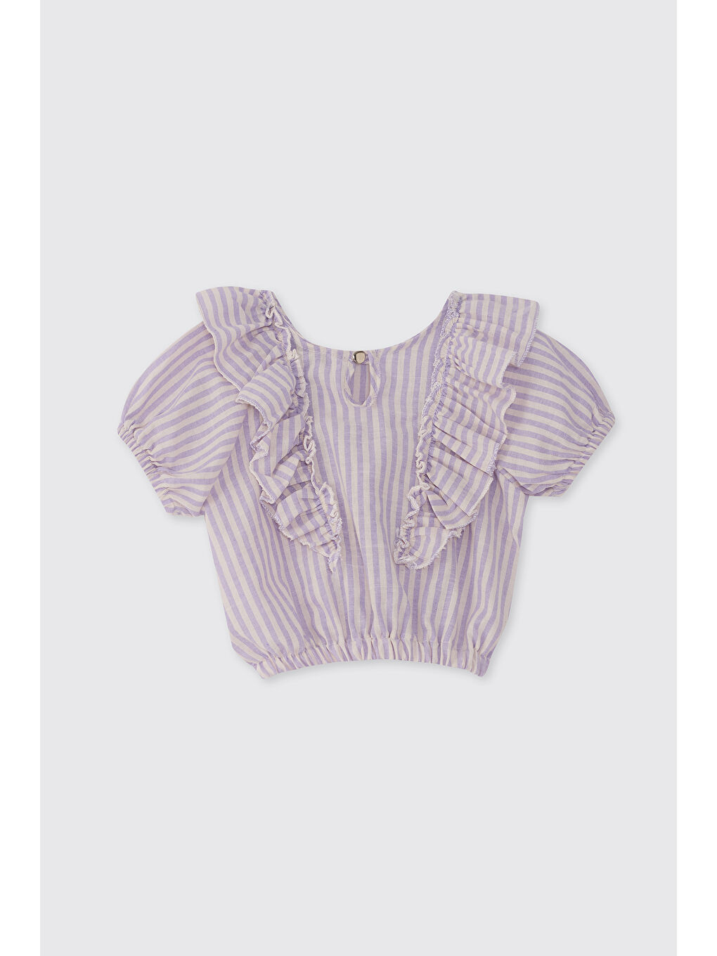 Kız Bebek Önü Büzgülü Şortlu Mor Takım-2