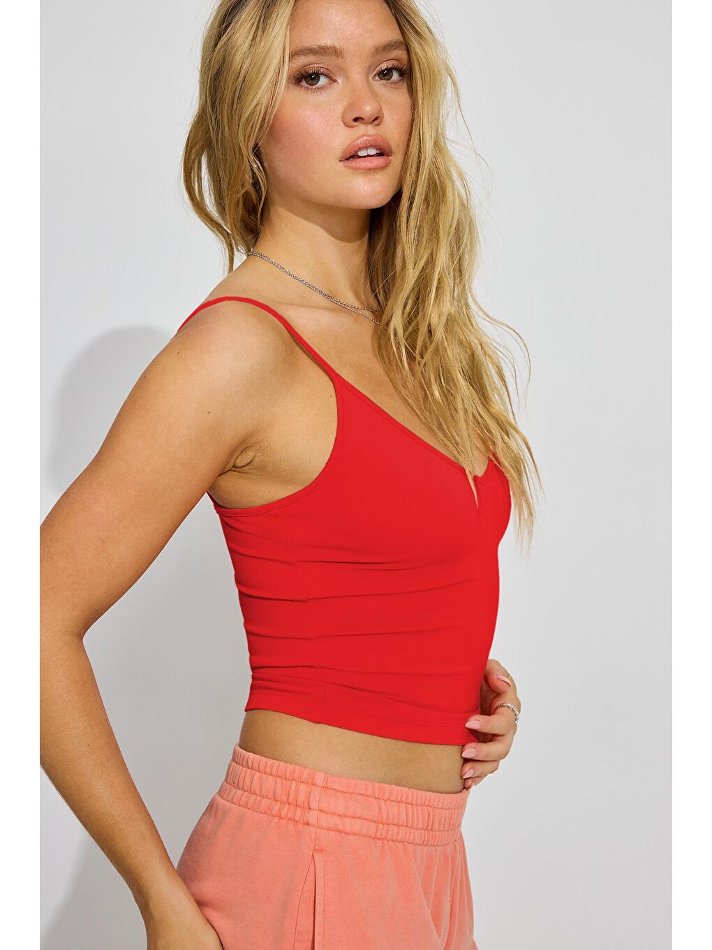 Kırmızı Askılı V Yaka Atlet Mg2454-9