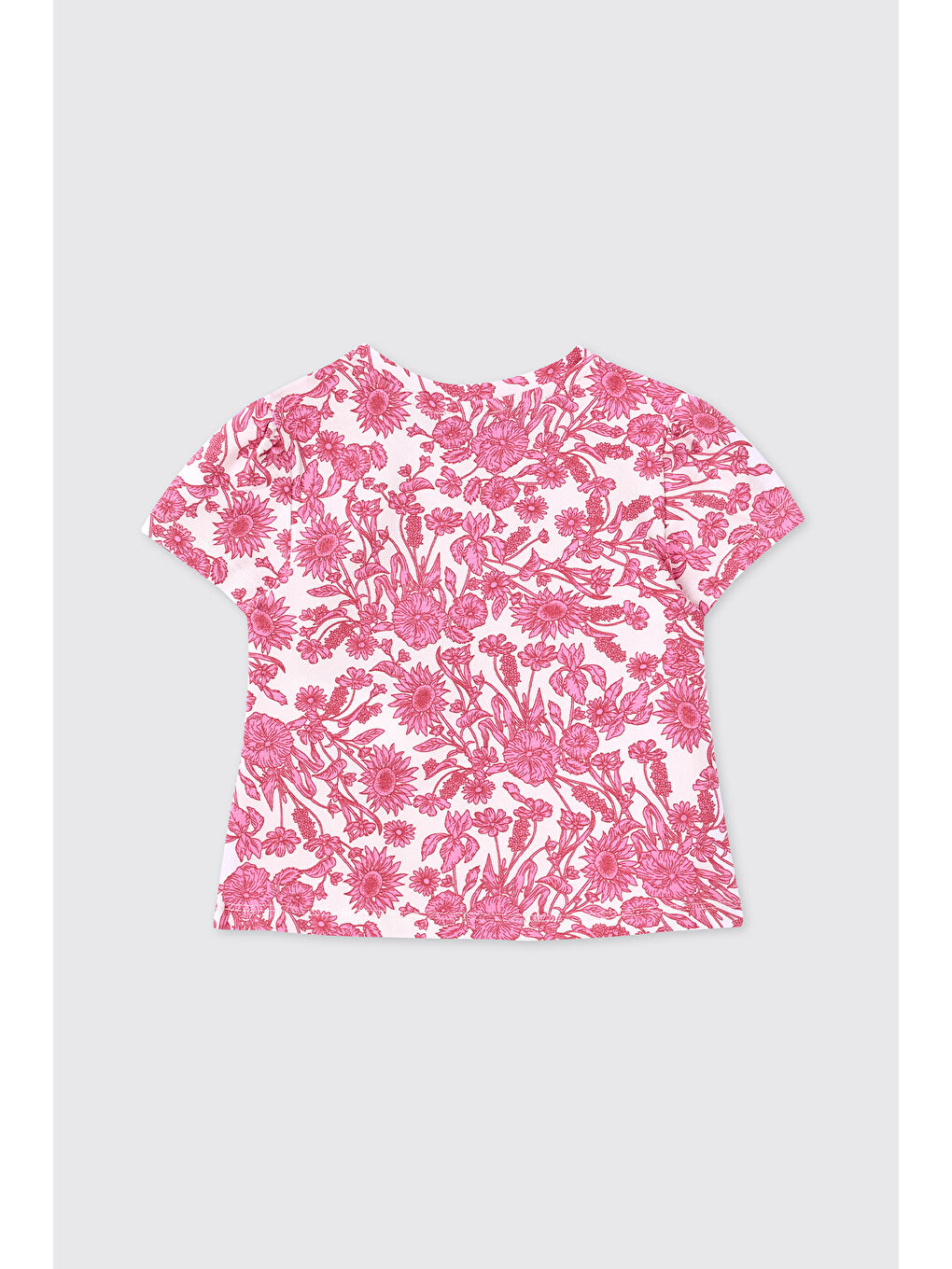 Kız Bebek Desenli Pembe Tişört-1