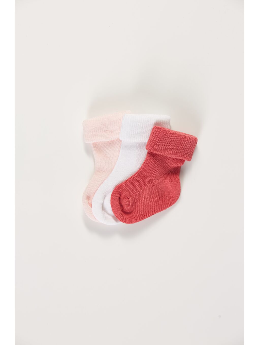 Karışık Baby Socks 3'lü Paket Bebek Renkli Pamuklu Dikişsiz Kıvırmalı Soket Çorap-1