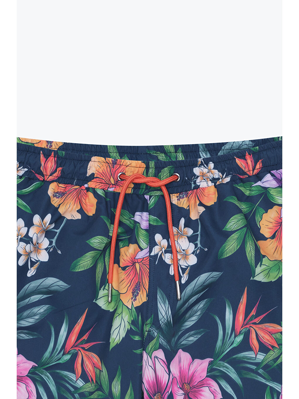 Erkek Lacivert Standart Fit Normal Kesim Cepli Hızlı Kuruyan Desenli Mayo Deniz Şortu-10