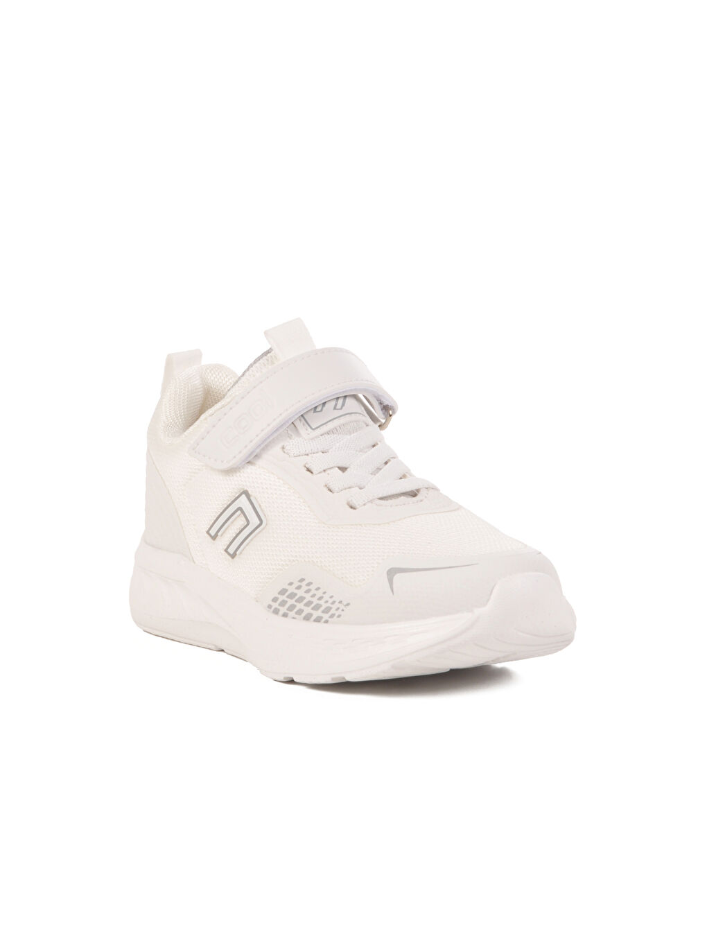 Beyaz Cırtlı Fileli Hafif Erkek Çocuk Spor Ayakkabı Rams F-2