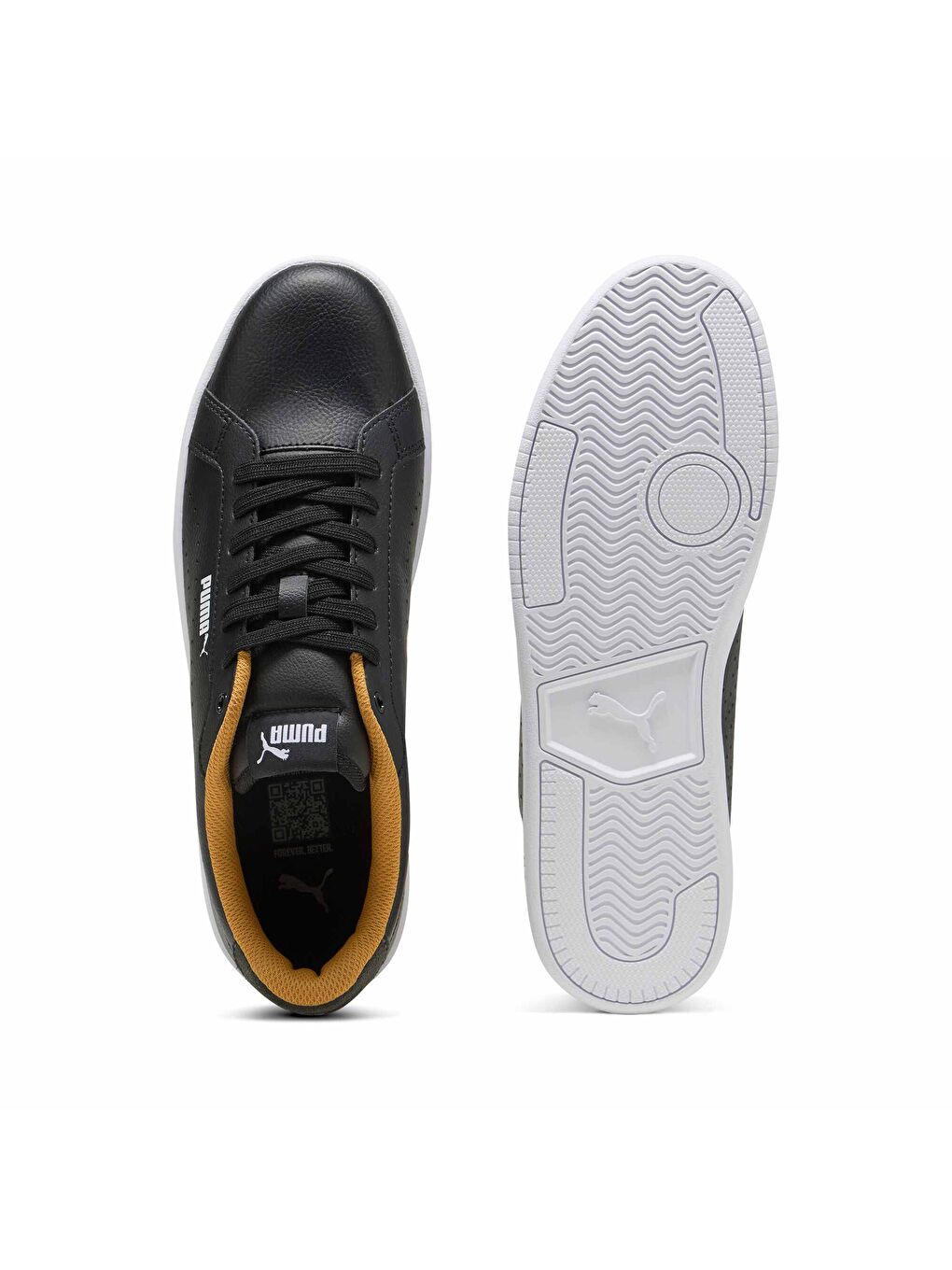 Siyah Grounded Perf Ayakkabı-3