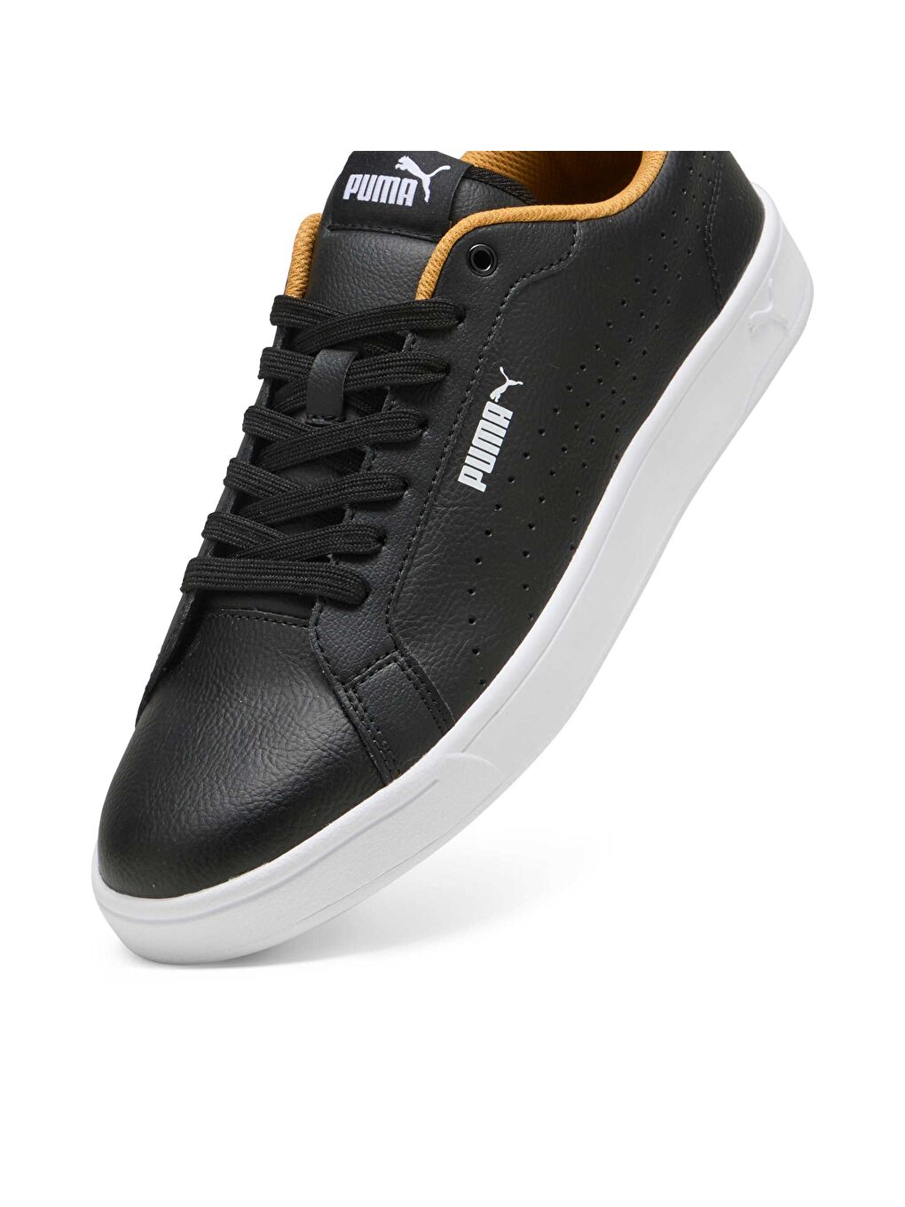 Siyah Grounded Perf Ayakkabı-4