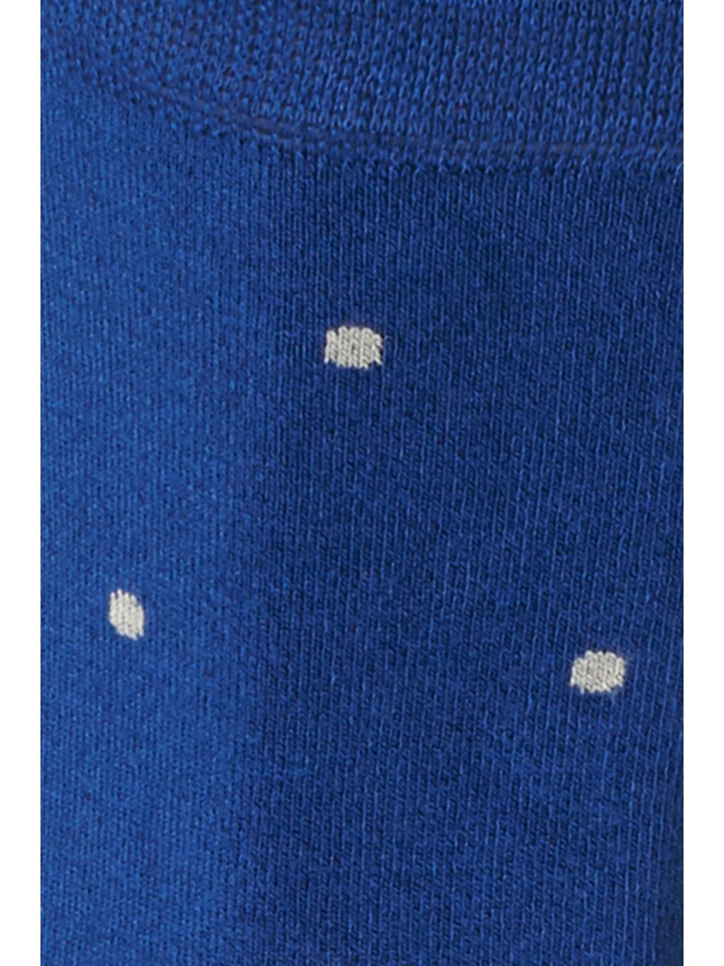 Erkek Mavi-Bej Bambulu Soket Çorap-1