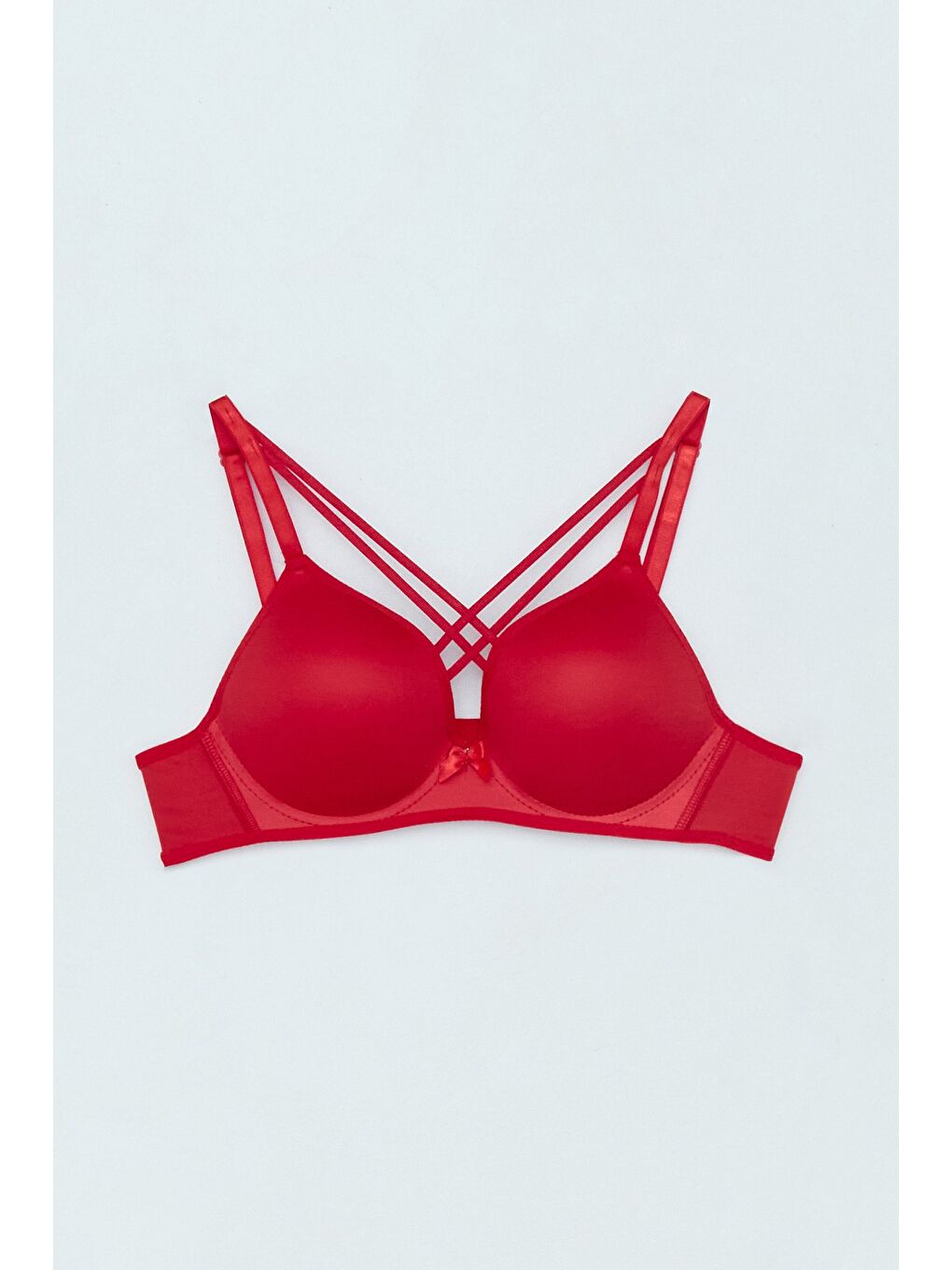Kırmızı Destekli Çapraz Sütyen