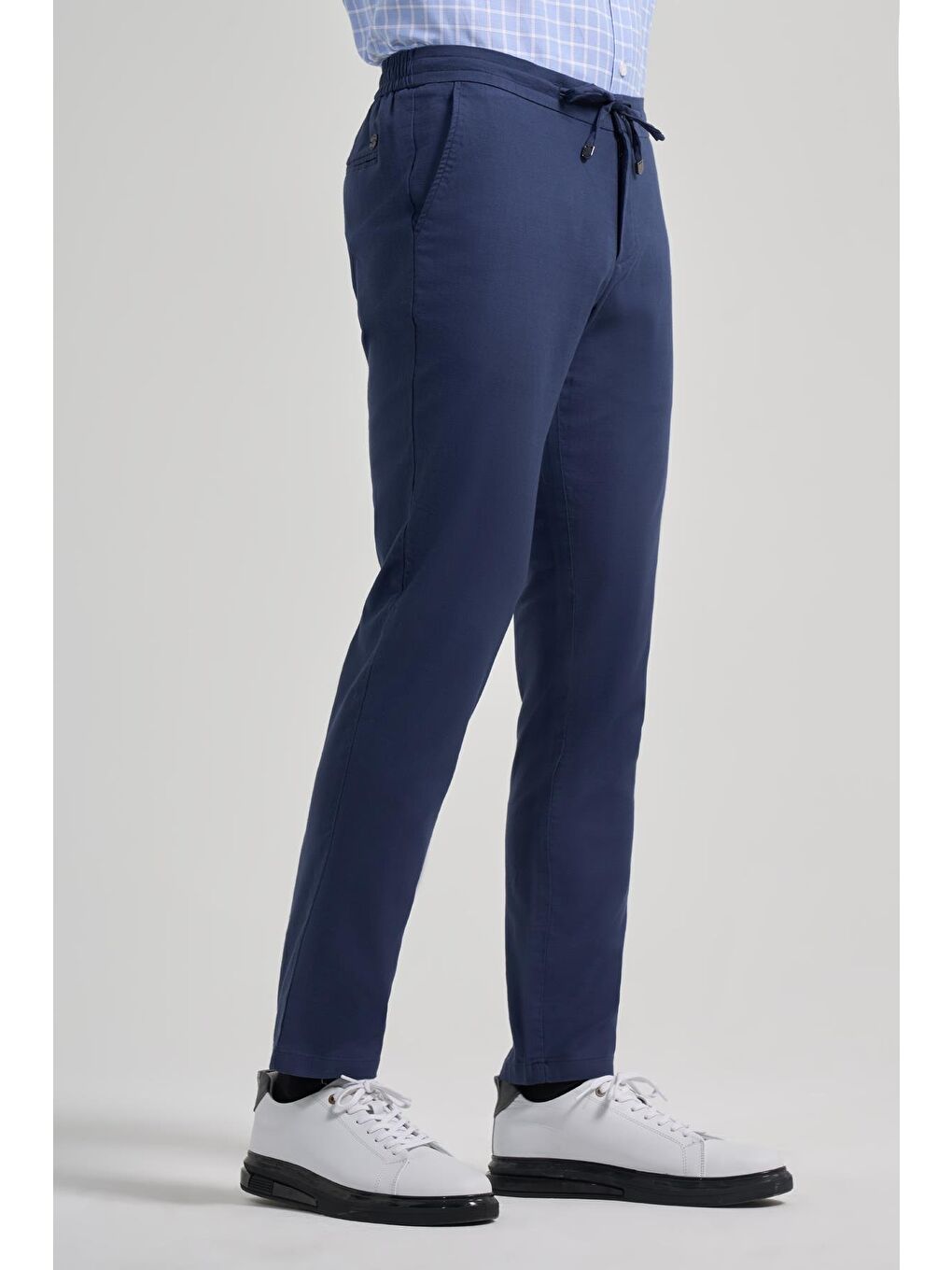 İndigo Mavi Pamuklu Yandan Cepli Casual Comfort Fit Jogger Pantolon 1003250110-2