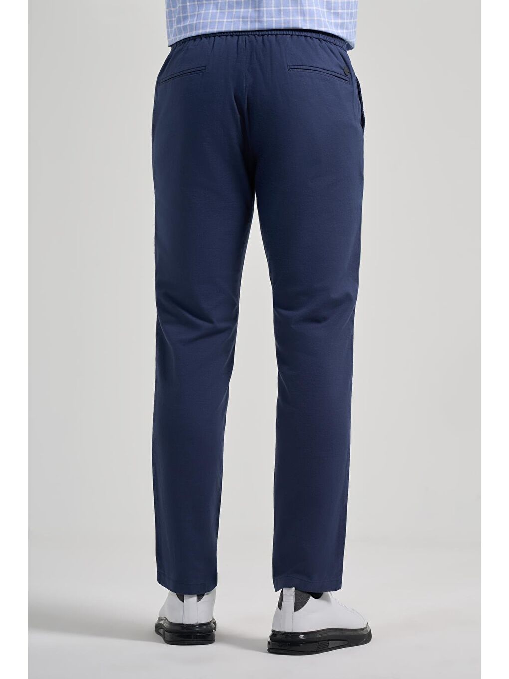 İndigo Mavi Pamuklu Yandan Cepli Casual Comfort Fit Jogger Pantolon 1003250110-3