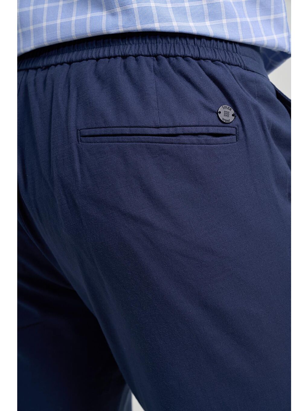 İndigo Mavi Pamuklu Yandan Cepli Casual Comfort Fit Jogger Pantolon 1003250110-4