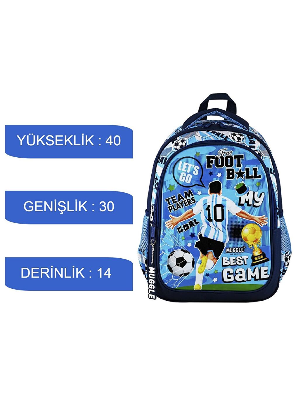 2 Bölmeli Best Game Okul Sırt Çantası + Beslenme Çantası-4