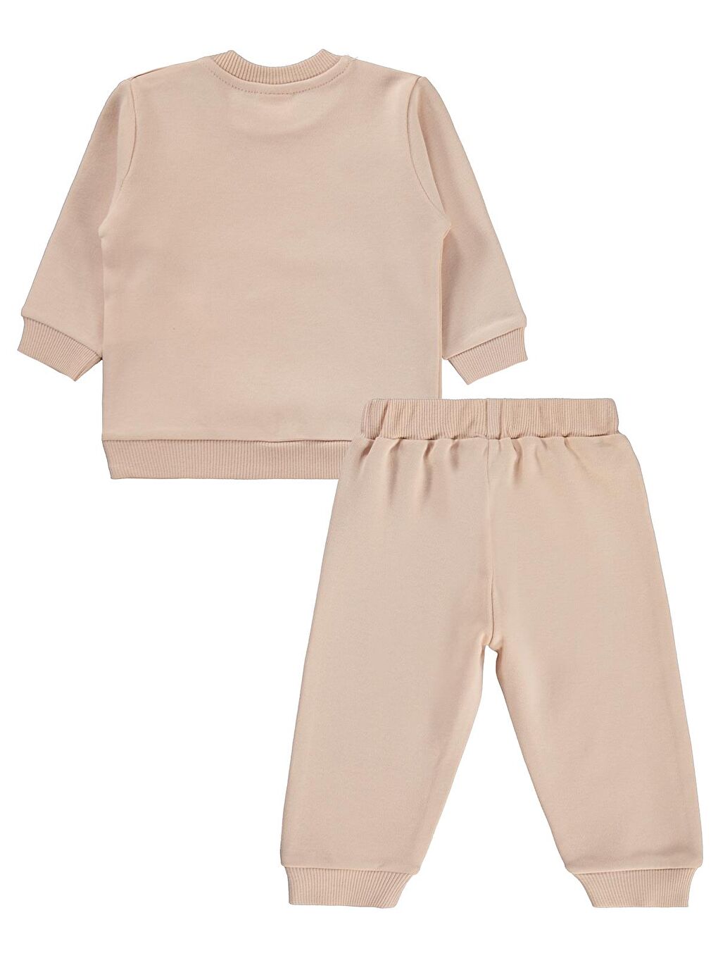 Pembe Baby Zürafa Baskılı 6-18 Ay Takım - Pudra 6-9 Ay-1