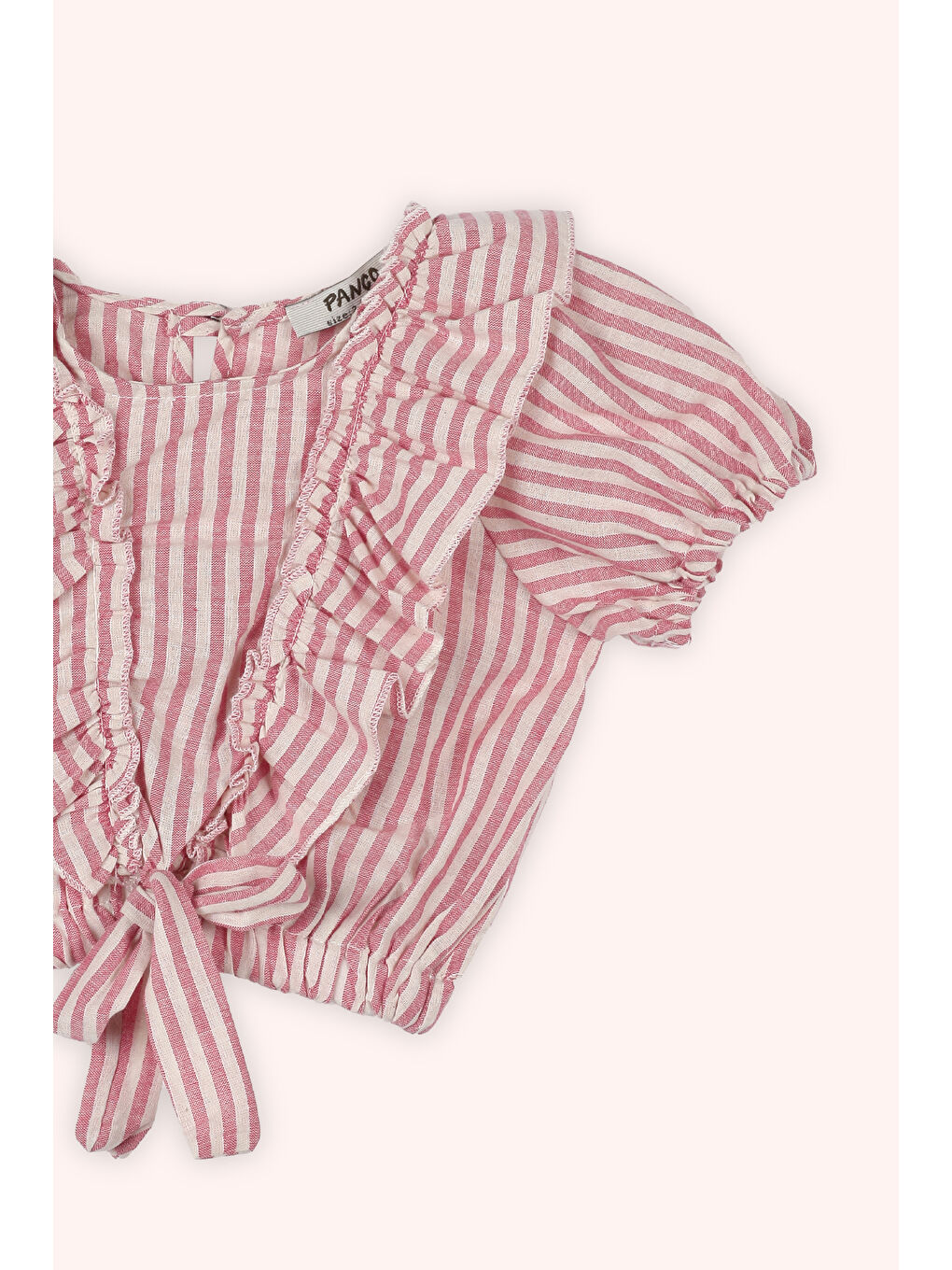 Kız Bebek Önü Büzgülü Şortlu Pembe Takım-2