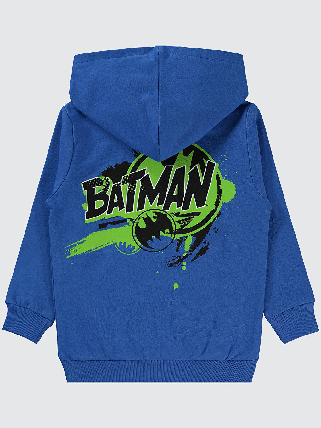 Batman Erkek Çocuk Kapüşonlu Sweatshirt 2 5 Yaş Saks Mavisi-1