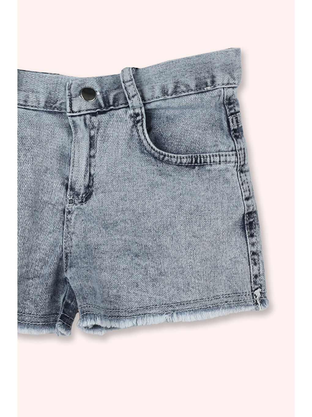 Kız Bebek Önü Büzgülü Şortlu Pembe Takım-4