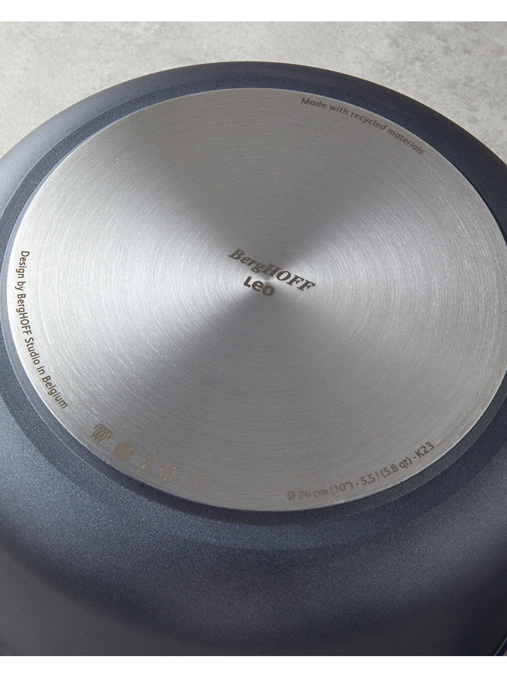 LEO Phantom Derin Tencere 24 cm Siyah-5