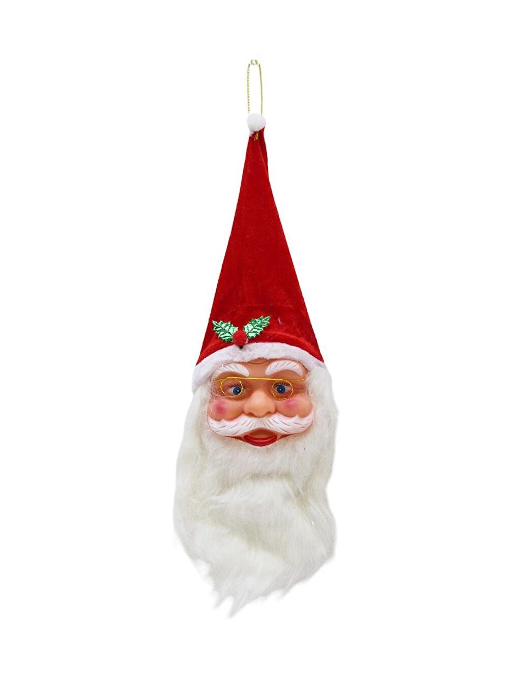 Kırmızı Yılbaşı Ağaç Süsü Noel Baba Asılabilir Dekoratif Süs 45 cm-1