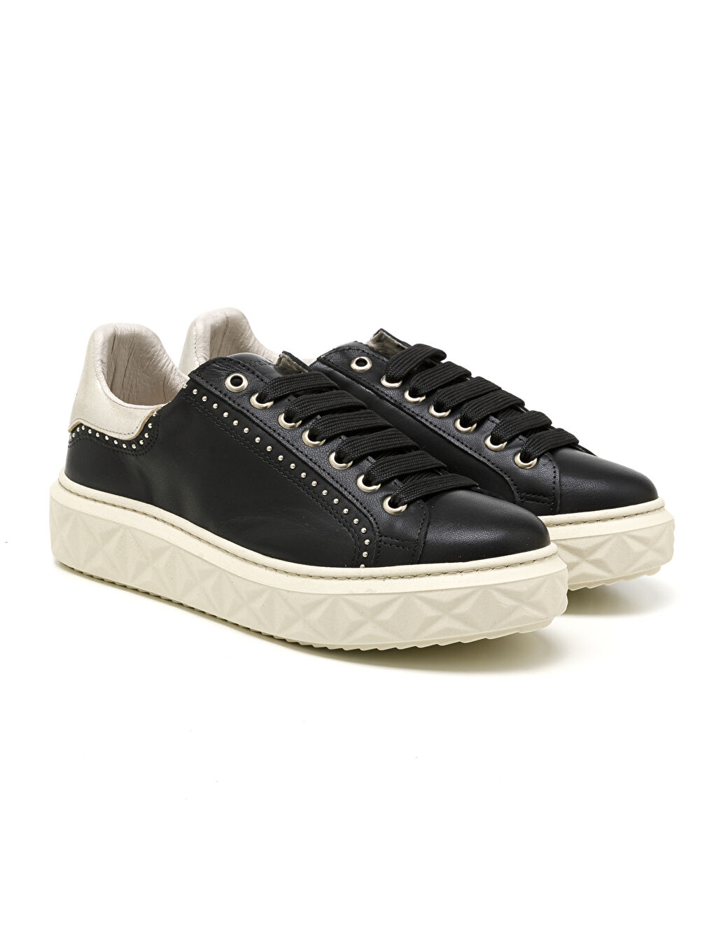 Kadın Sneaker ( Günlük) MAR-25Y-209-8888 Siyah-Metalik Altın-1