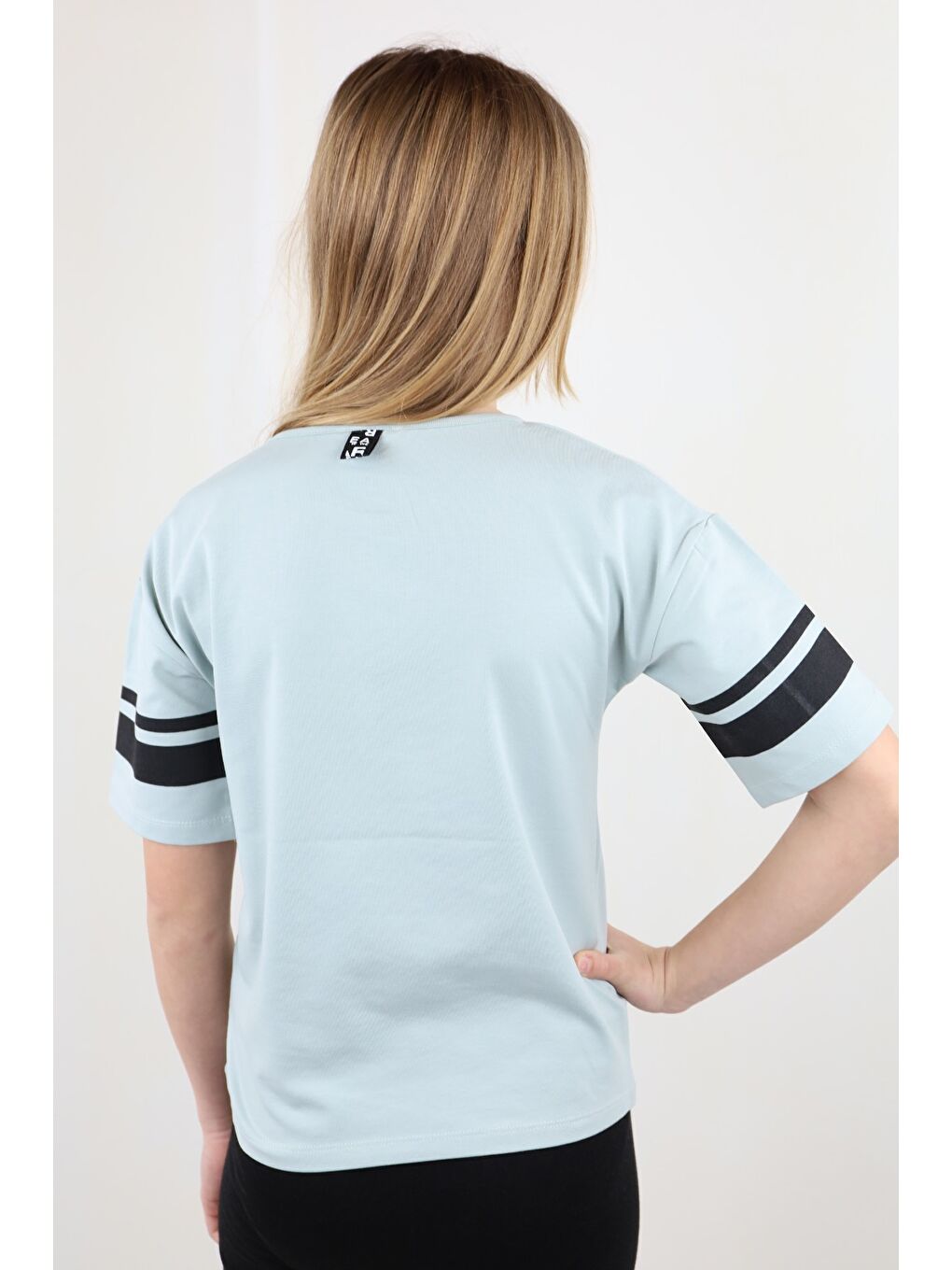 Yeşil Kız Çocuk Baskılı Tişört-1