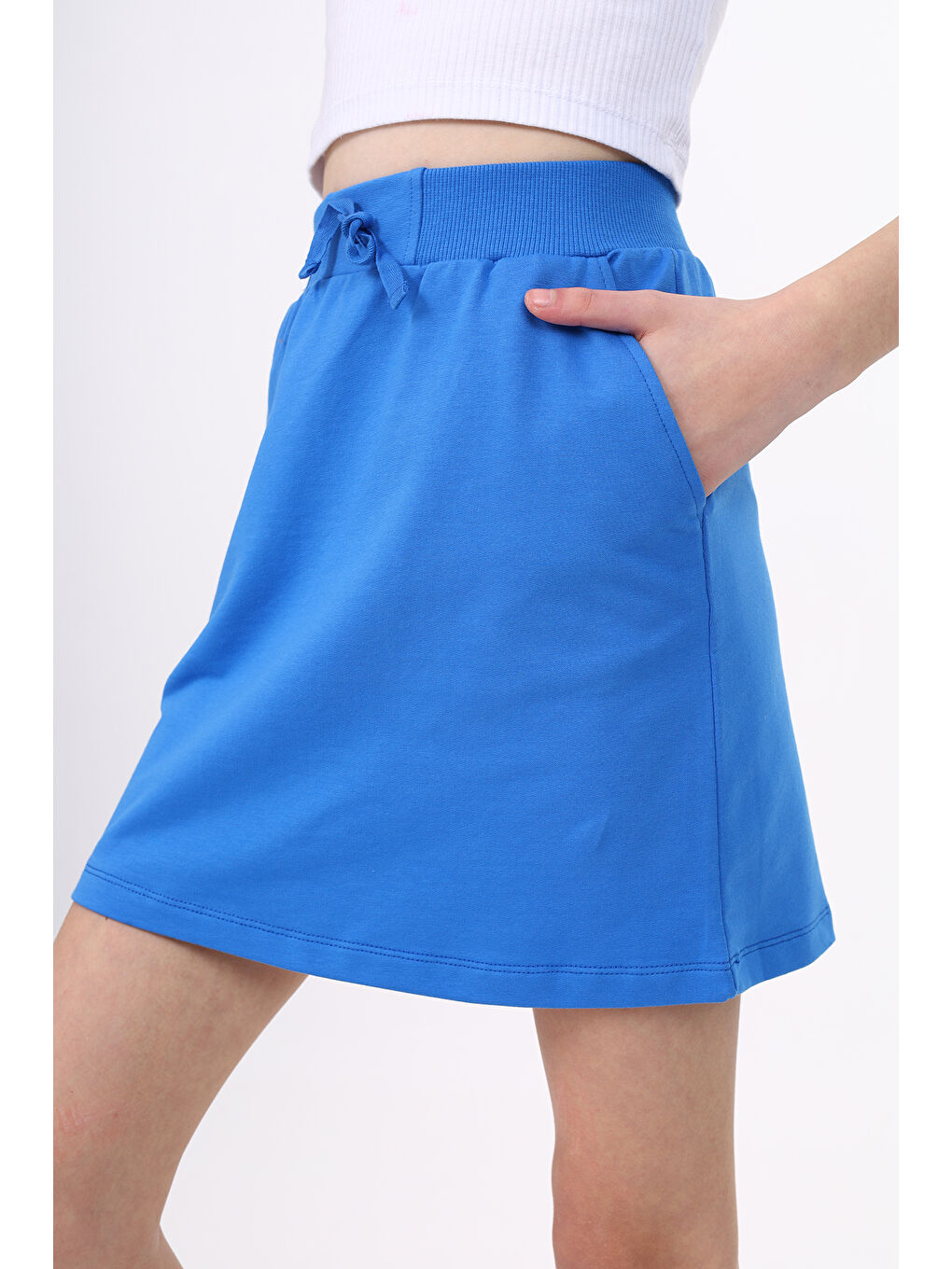 Mavi Kız Çocuk Etek-1