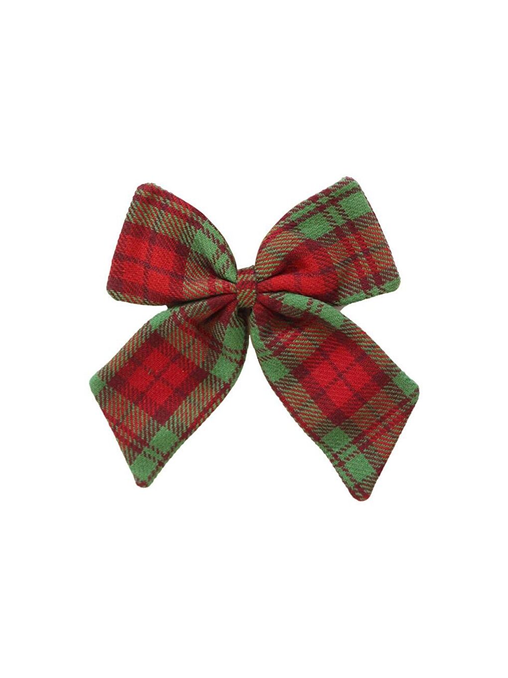 Yılbaşı Fiyonk Kırmızı Yeşil Ekose Desenli Dekoratif Kapı & Ağaç Süsü 21 cm-2