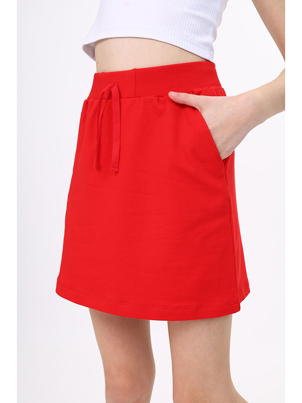 Kırmızı Kız Çocuk Etek-4