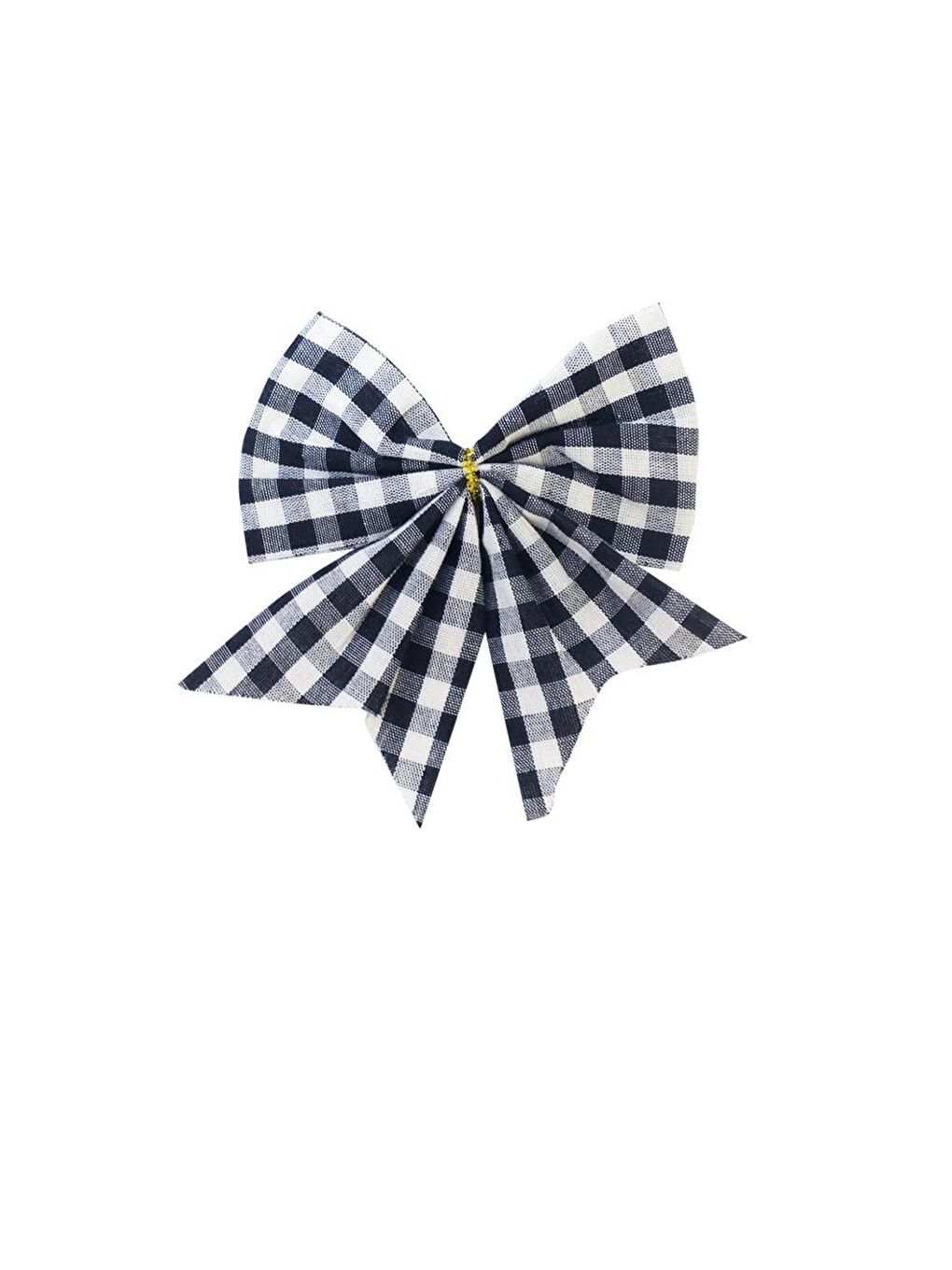 Yılbaşı Ağaç Süsü Fiyonk Pötikare Desen Asmalı Dekor Süsü Siyah Beyaz 13 cm-2