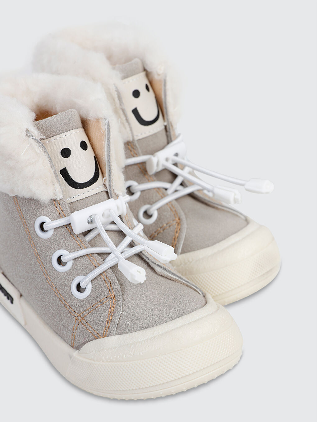 Sport Kız Çocuk Kürklü Uzun Spor Ayakkabı 21-25 Numara Gri-2