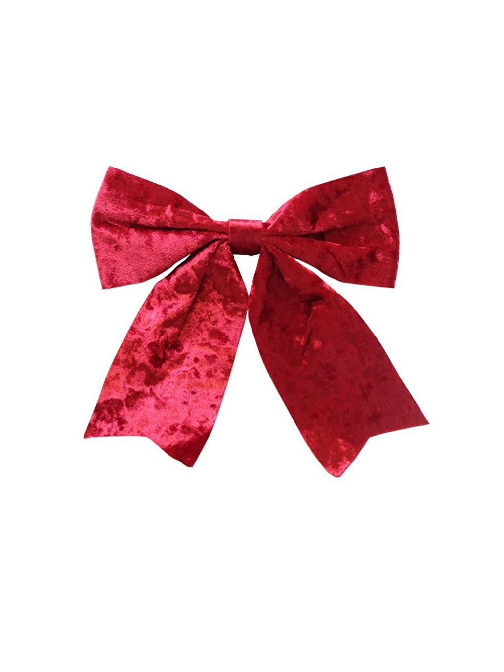 Yılbaşı Ağaç Süsü Kadife Fiyonk Asmalı Dekor Süsü Kırmızı 19 cm-2