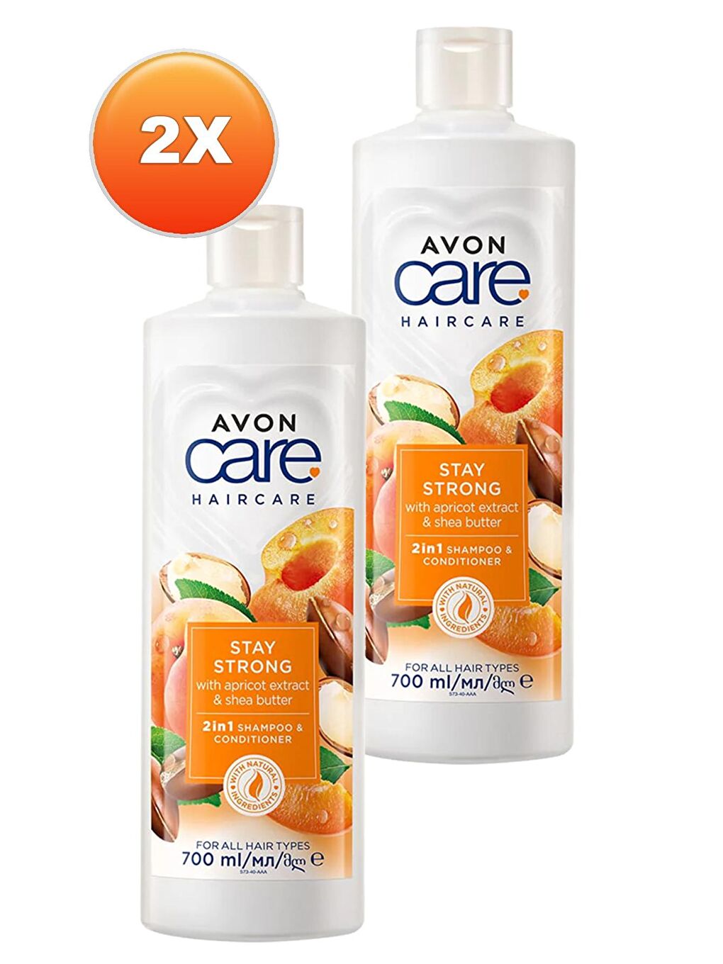 AVON Renksiz Care Kayısı ve Shea Özü Şampuan ve Saç Kremi 700 Ml. İkili Set - 1