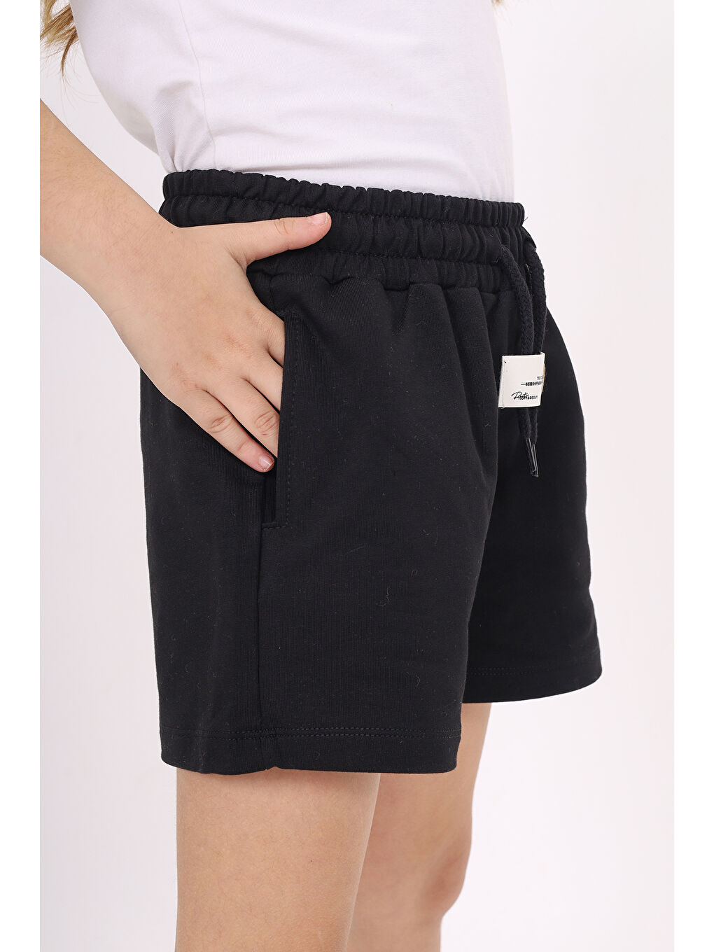 Siyah Kız Çocuk Şort-1