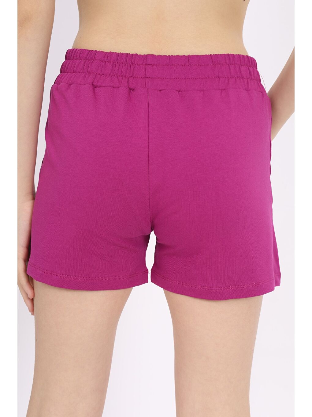 Mürdüm Kız Çocuk Nakışlı Şort-1