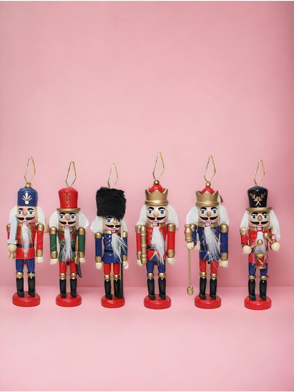 Karışık Yılbaşı Ağacı Süsleri Fındıkkıran Kurşun Asker Ağaç Süsü Seti 6'lı 12 cm-1