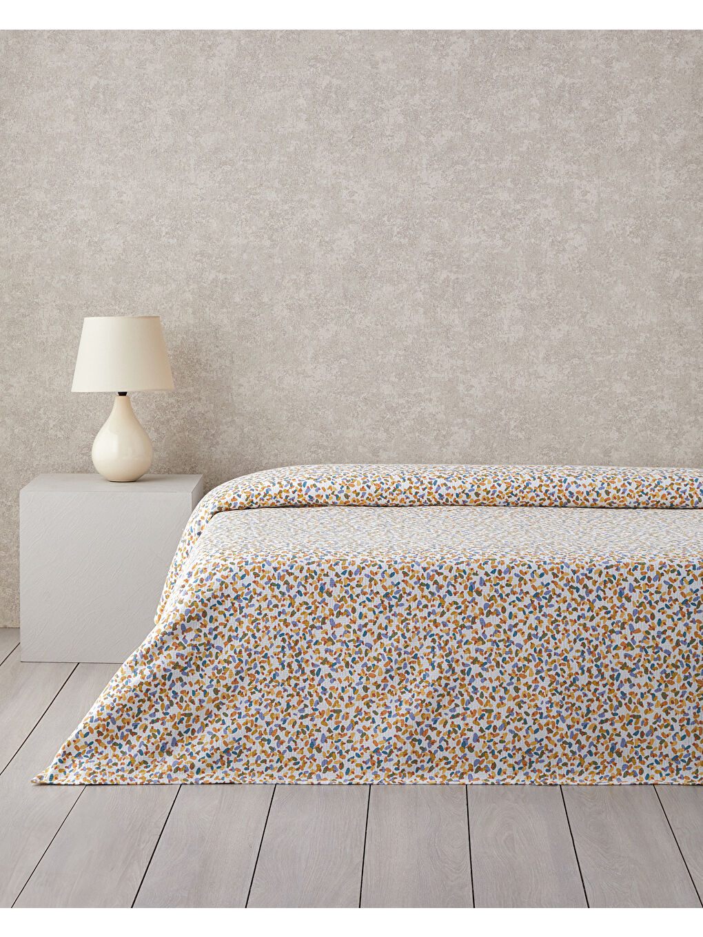 Splash Baskılı Pamuklu Çift Kişilik Pike 200x220 cm Yeşil