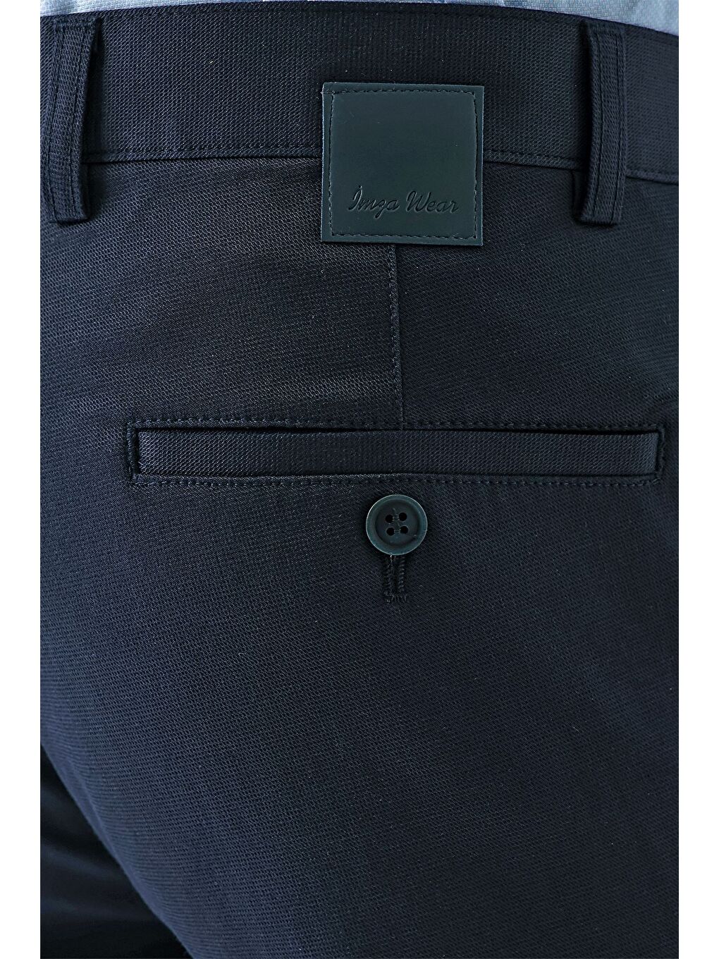 Lacivert Pamuklu Yandan Cepli Casual Slim Fit Chino Pantolon 1003240156-6