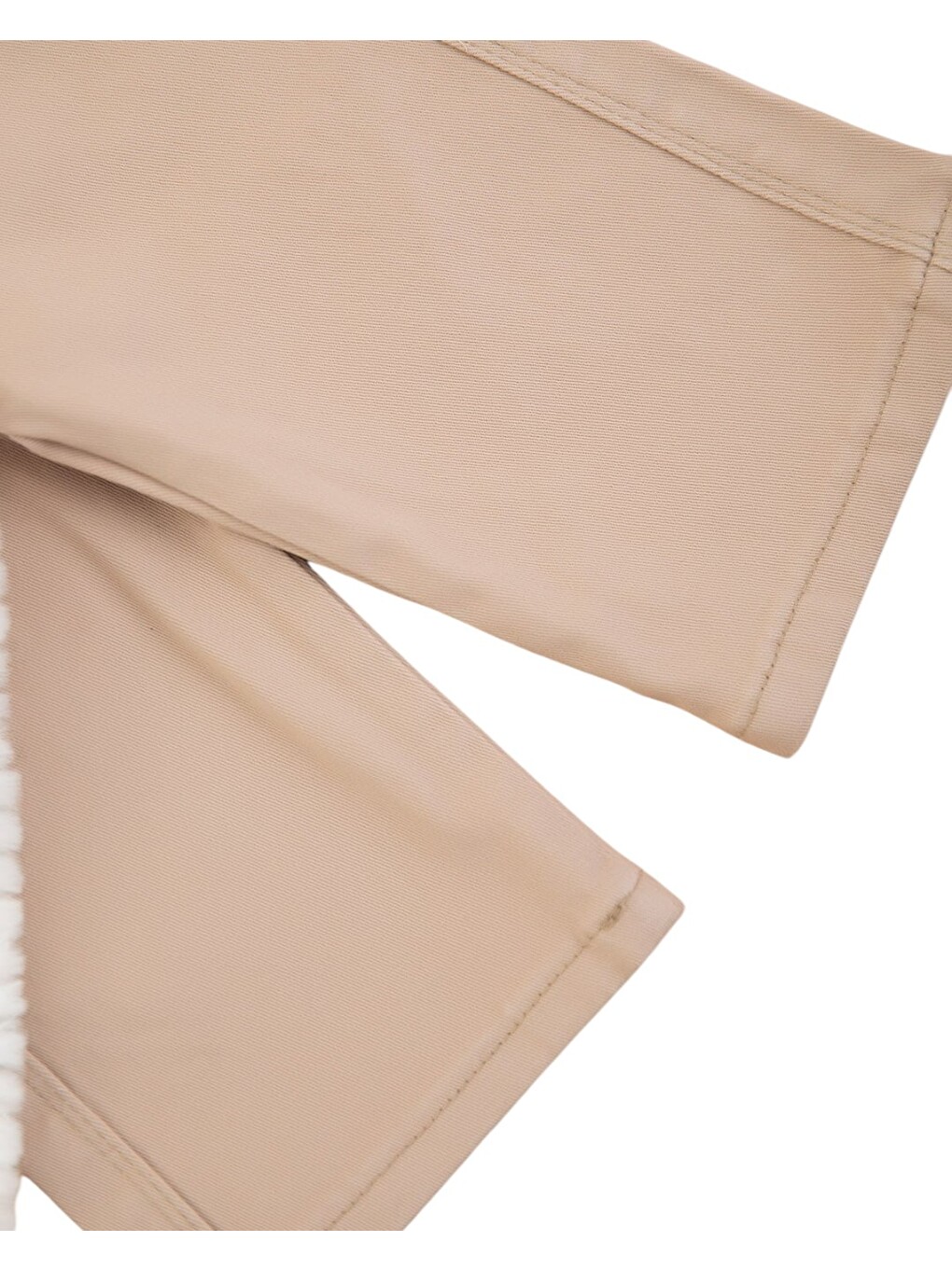 Ekru Kız Çocuk Bolerolu, Fisto Detaylı Gömlekli, Keten Pantalonlu 3'lü Takım / 0-6 Yaş Beden Seçenekleri-4