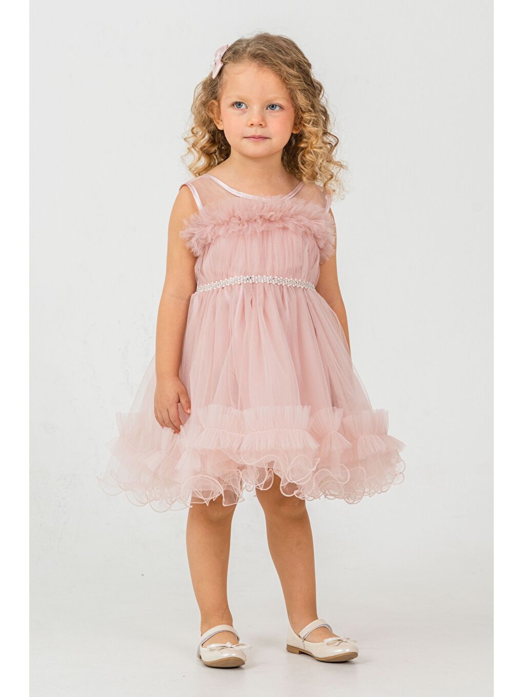 Pembe Aizona Kız Çocuk Abiye M00782-1