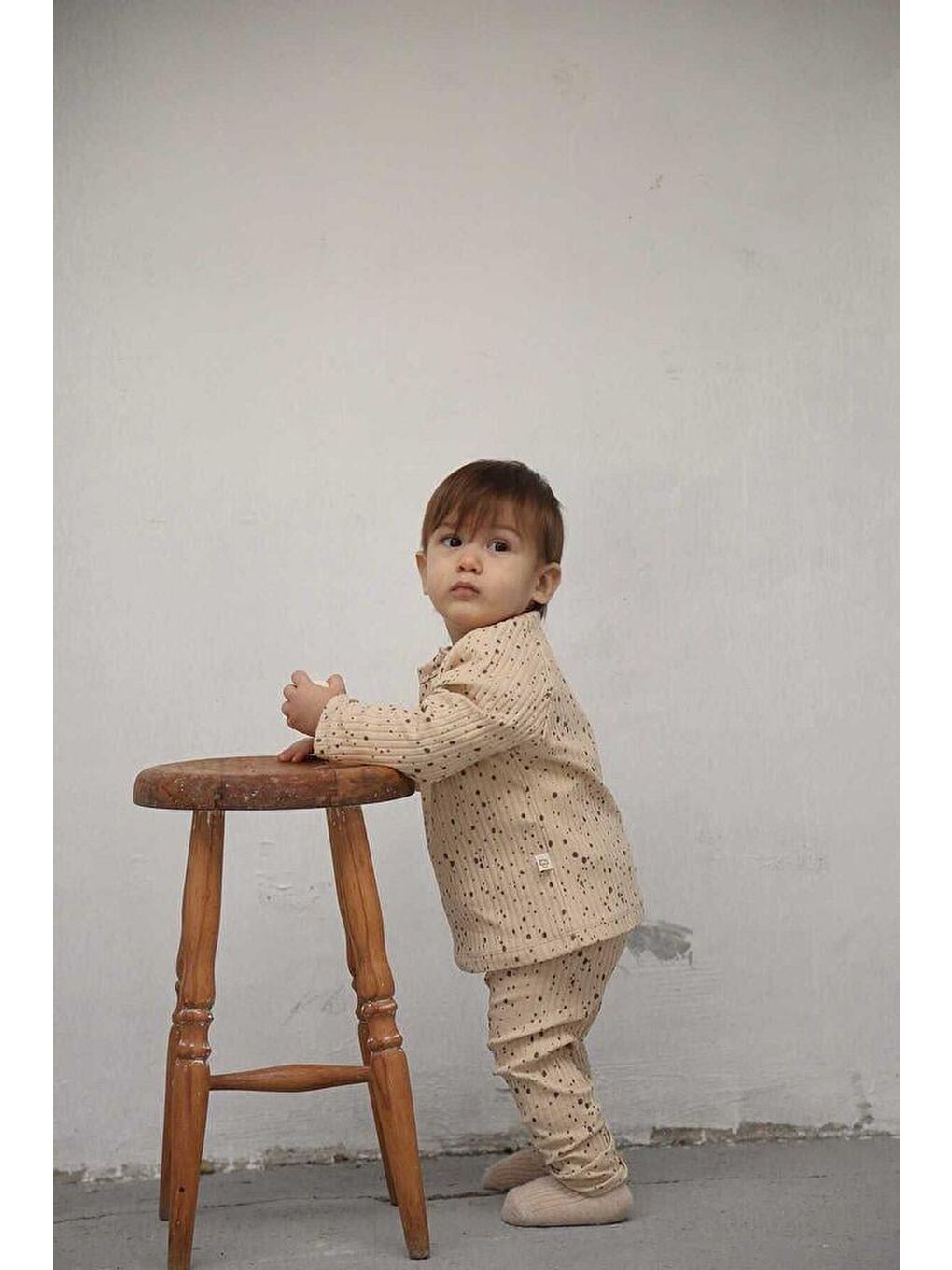 Bej Spot Unisex Alt Üst Takım-1