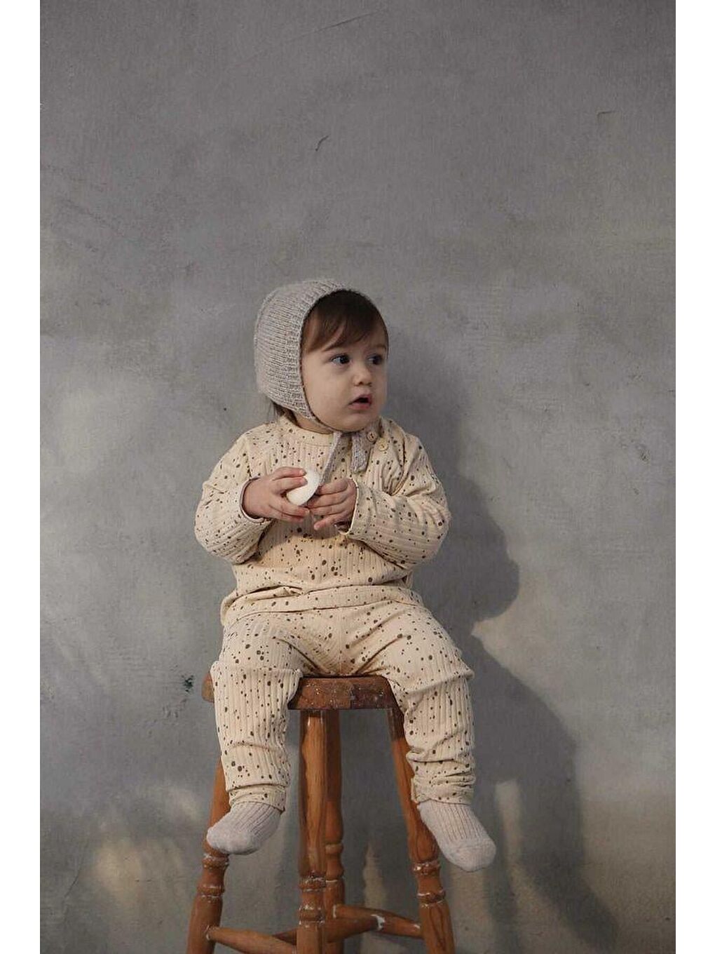 Bej Spot Unisex Alt Üst Takım-2