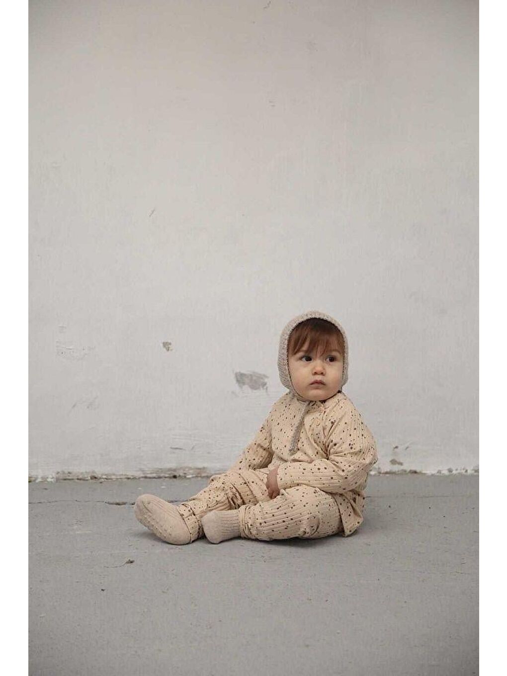 Bej Spot Unisex Alt Üst Takım-4