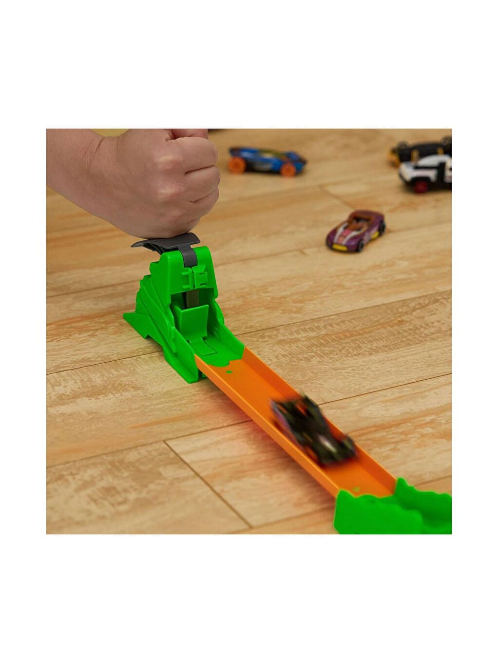 Hot Wheels Beyaz-Renklibaskı Track Builder Heyecanlı Atlayış Akrobasi Seti - 1