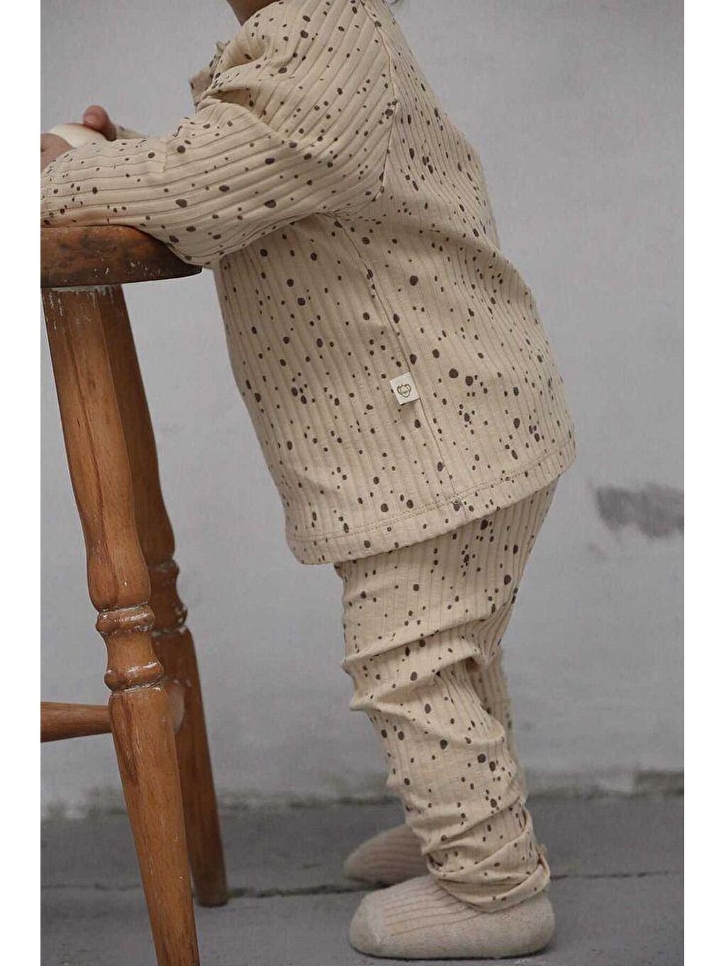 Bej Spot Unisex Alt Üst Takım-5