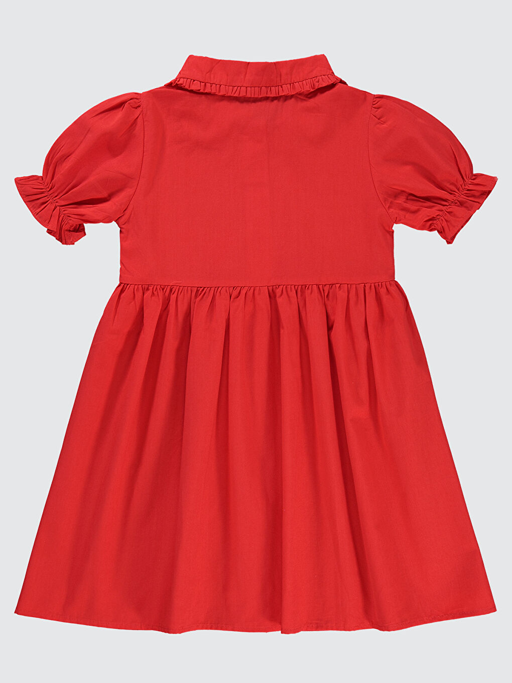 Kırmızı Girls Kız Çocuk Elbise 6-9 Yaş Nar-1