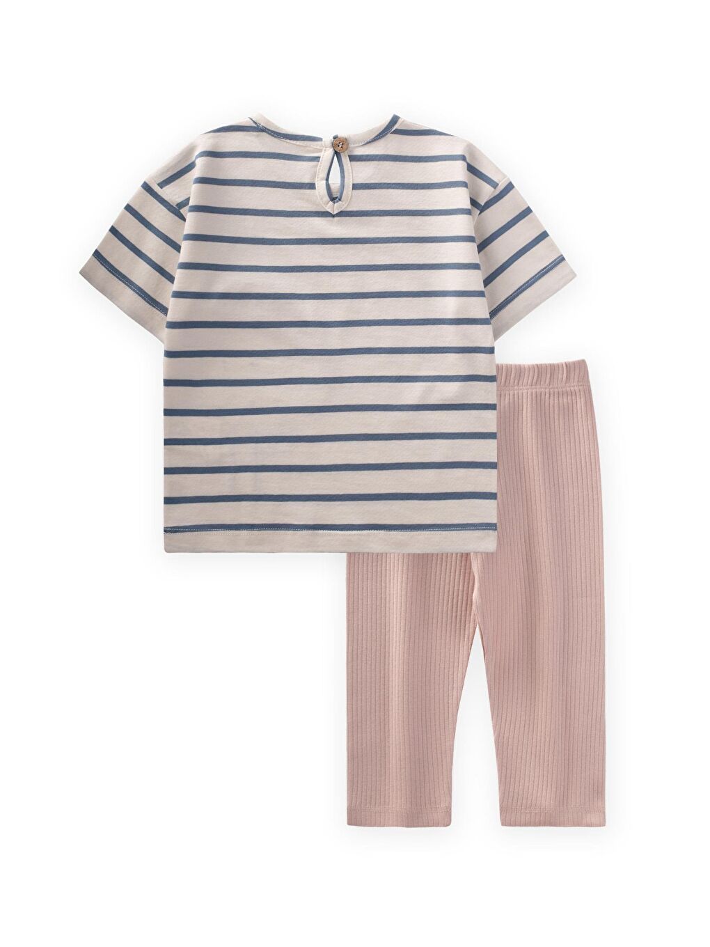 İndigo Kız Çocuk Çizgili Takım-1